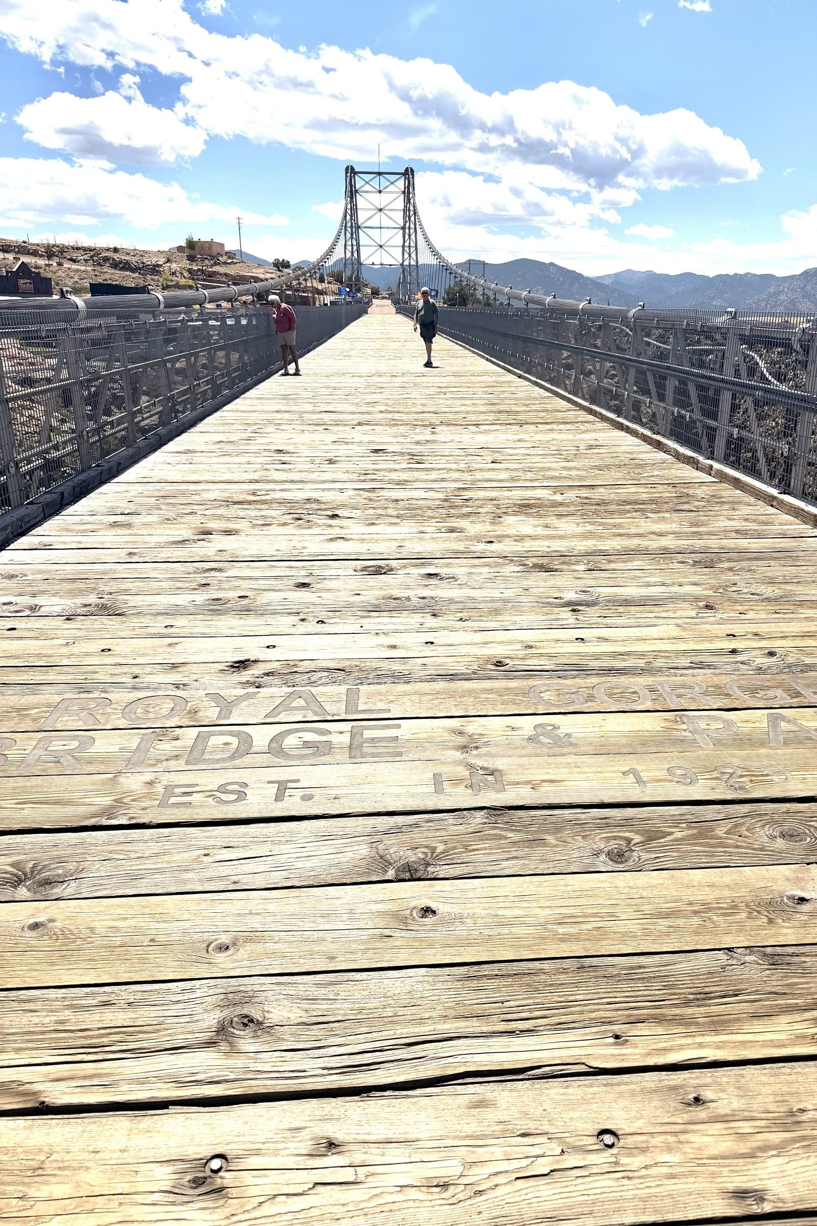 Walking across the Royal Gorge Bridge